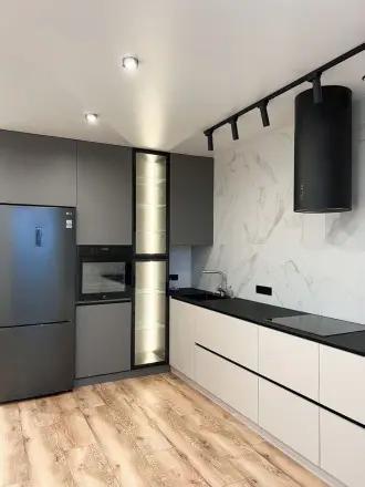 Кухня Софт Милк Обсидиан профиль Gola